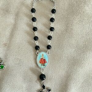 Infant of Prague car rosary